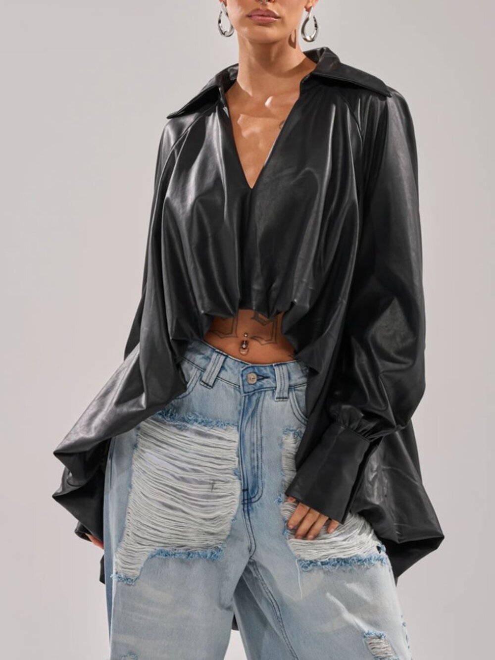 Akira Vegan Leather Hi Low Top